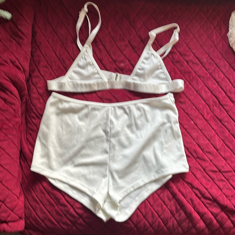 Brand new never worn Sheen small white brown panty set
